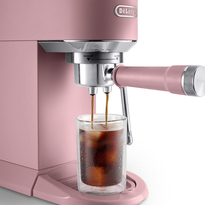 DeLonghi Dedica Duo Espresso Machine with Cold Brew, Rose 