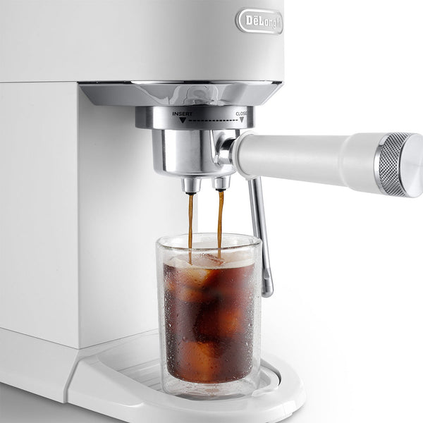 DeLonghi Dedica Duo Espresso Machine with Cold Brew, White #EC890WI
