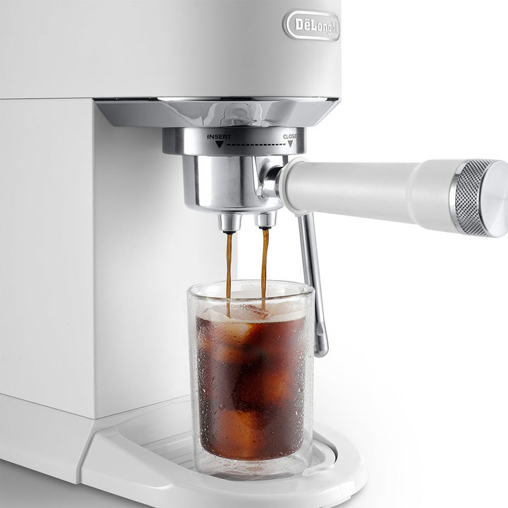 DeLonghi Dedica Duo Espresso Machine with Cold Brew, White 
