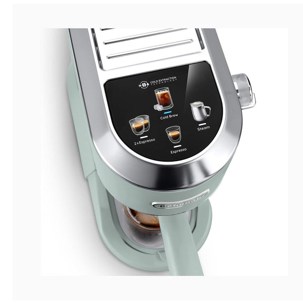DeLonghi Dedica Duo Espresso Machine with Cold Brew, Pistachio #EC890GR