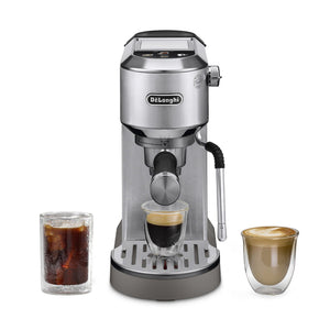 DeLonghi Dedica Duo Espresso Machine with Cold Brew, Stainless Steel #EC890M