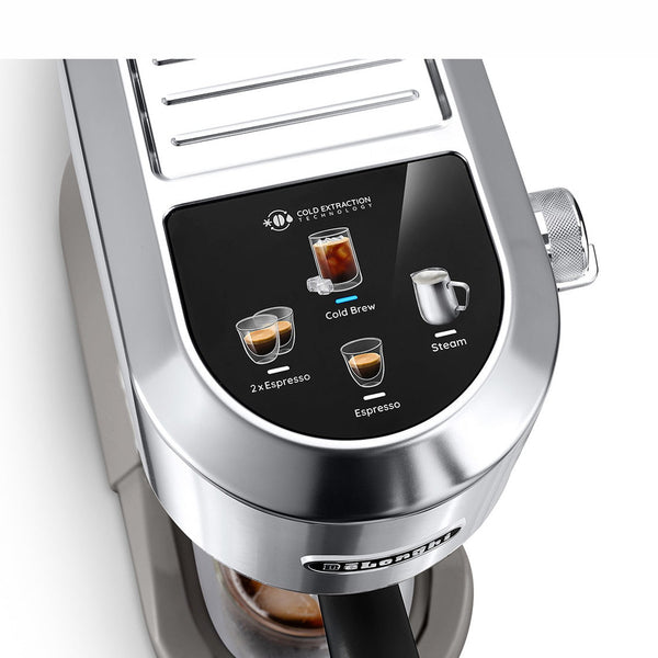 DeLonghi Dedica Duo Espresso Machine with Cold Brew, Stainless Steel #EC890M