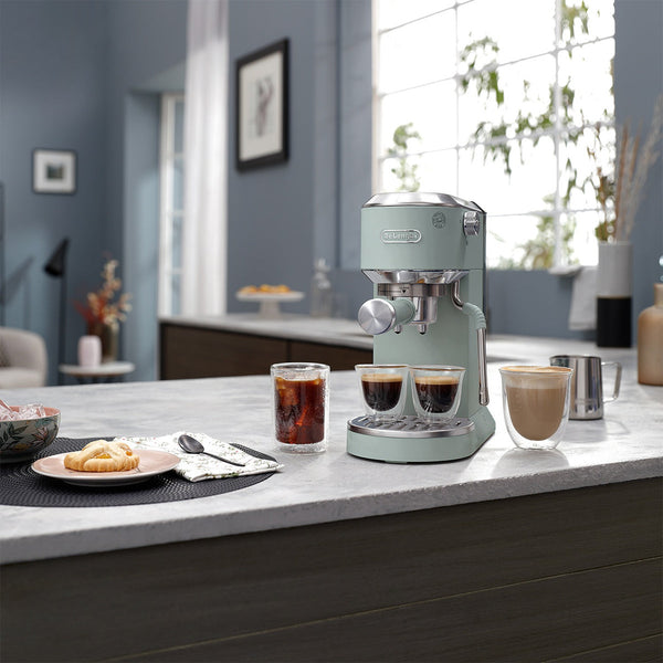 DeLonghi Dedica Duo Espresso Machine with Cold Brew, Pistachio #EC890GR
