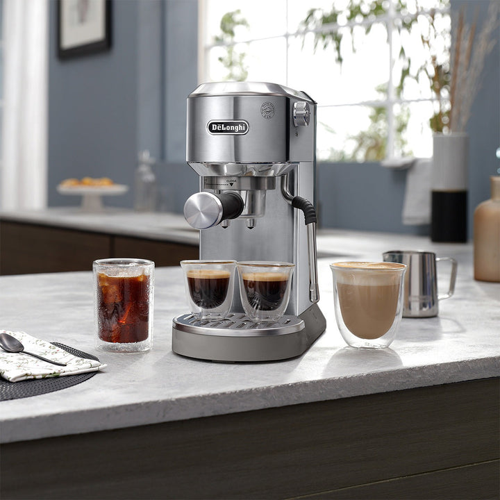 DeLonghi Dedica Duo Espresso Machine with Cold Brew, Stainless Steel 