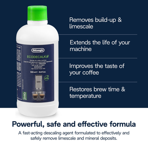 DeLonghi EcoDecalk Descaler Liquid 2 Pack, 500ml each