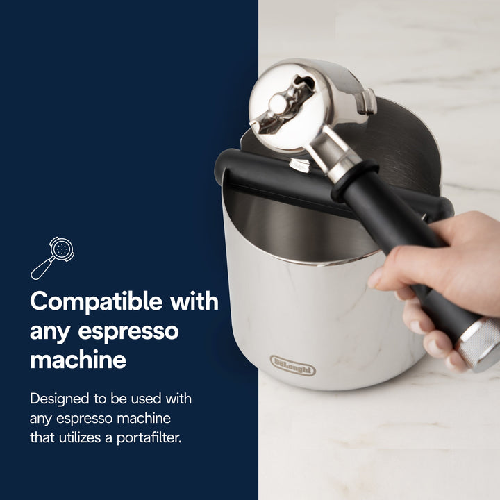 DeLonghi Knock Box, Stainless Steel