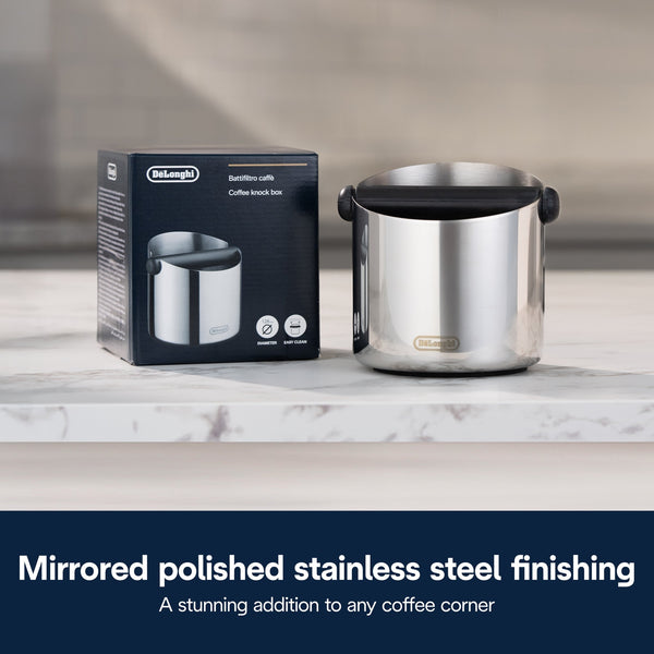DeLonghi Knock Box, Stainless Steel