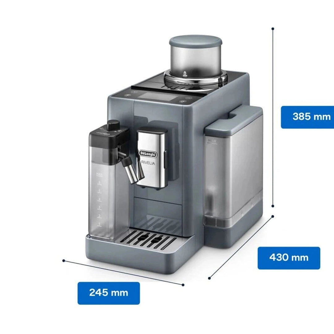 Delonghi Rivelia Automatic Espresso Machine with LatteCrema, Grey 