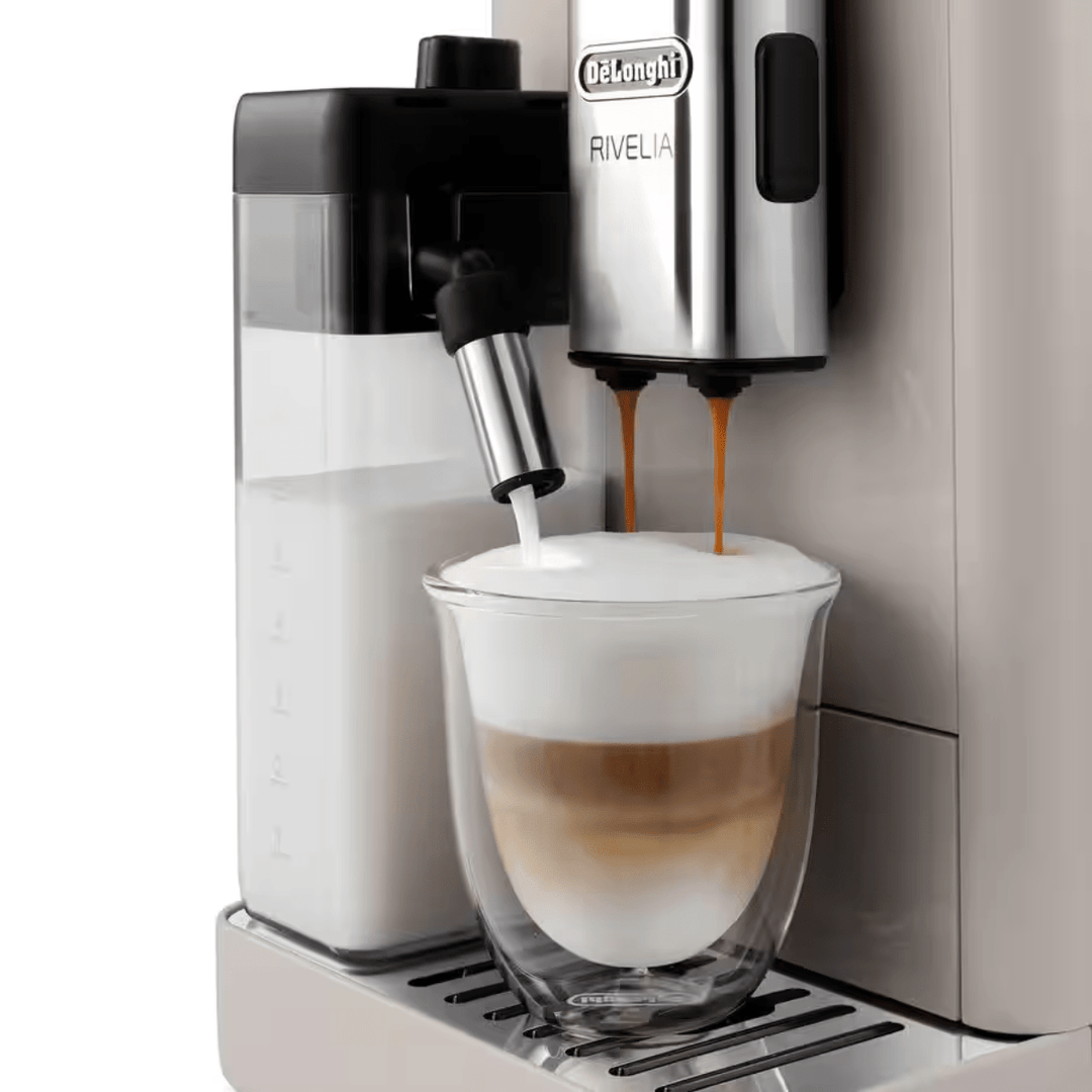 Delonghi Rivelia Automatic Espresso Machine with LatteCrema, Sand Beige 