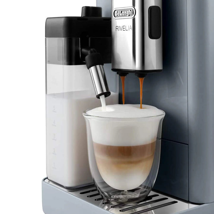Delonghi Rivelia Automatic Espresso Machine with LatteCrema, Grey 