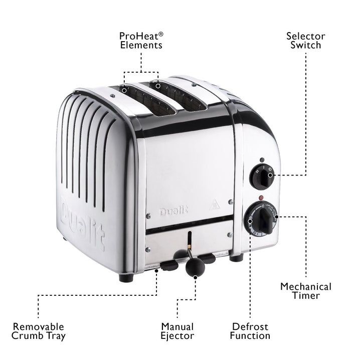Dualit NewGen Classic Toaster 2-Slot, Chrome 