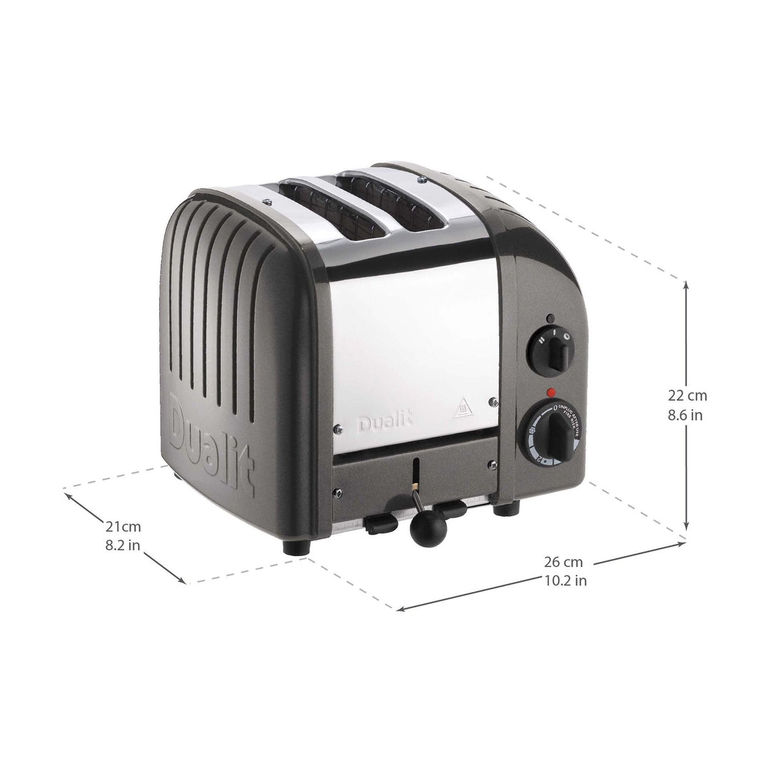 Dualit NewGen Classic Toaster 2-Slot, Metallic Charcoal 