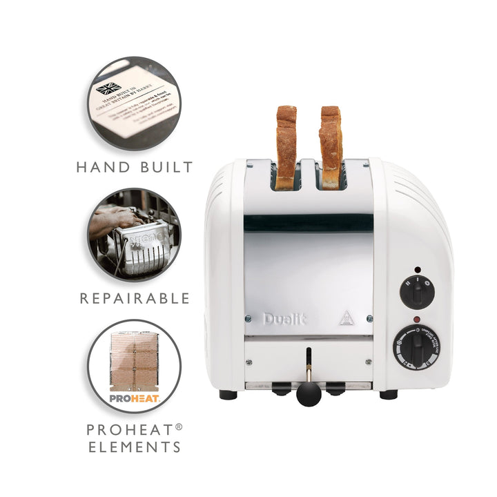Dualit NewGen Classic Toaster 2-Slot, White 