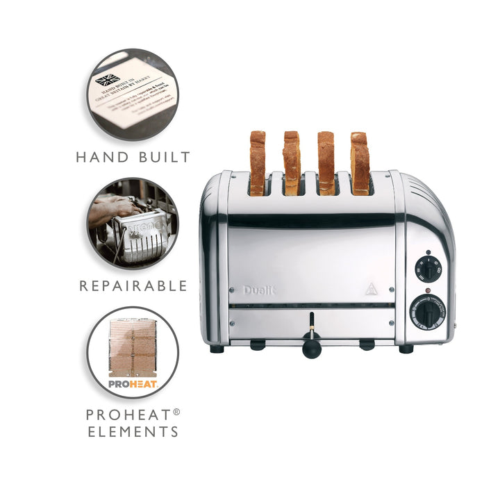 Dualit NewGen Classic Toaster 4-Slot, Chrome 