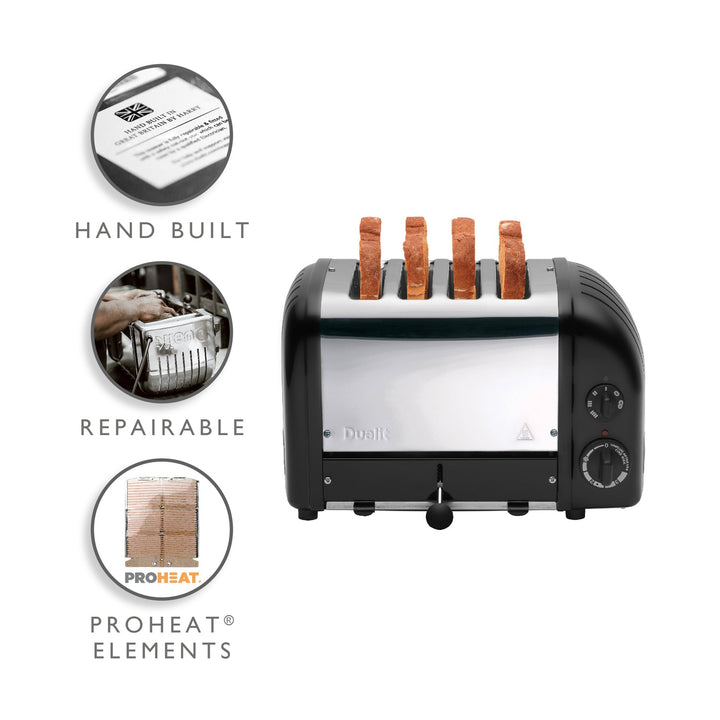 Dualit NewGen Classic Toaster 4-Slot, Matte Black 