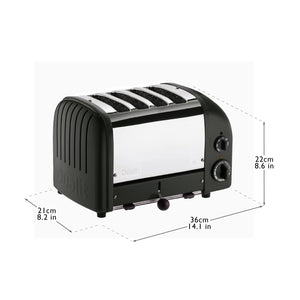 Dualit NewGen Classic Toaster 4-Slot, Matte Black #47155