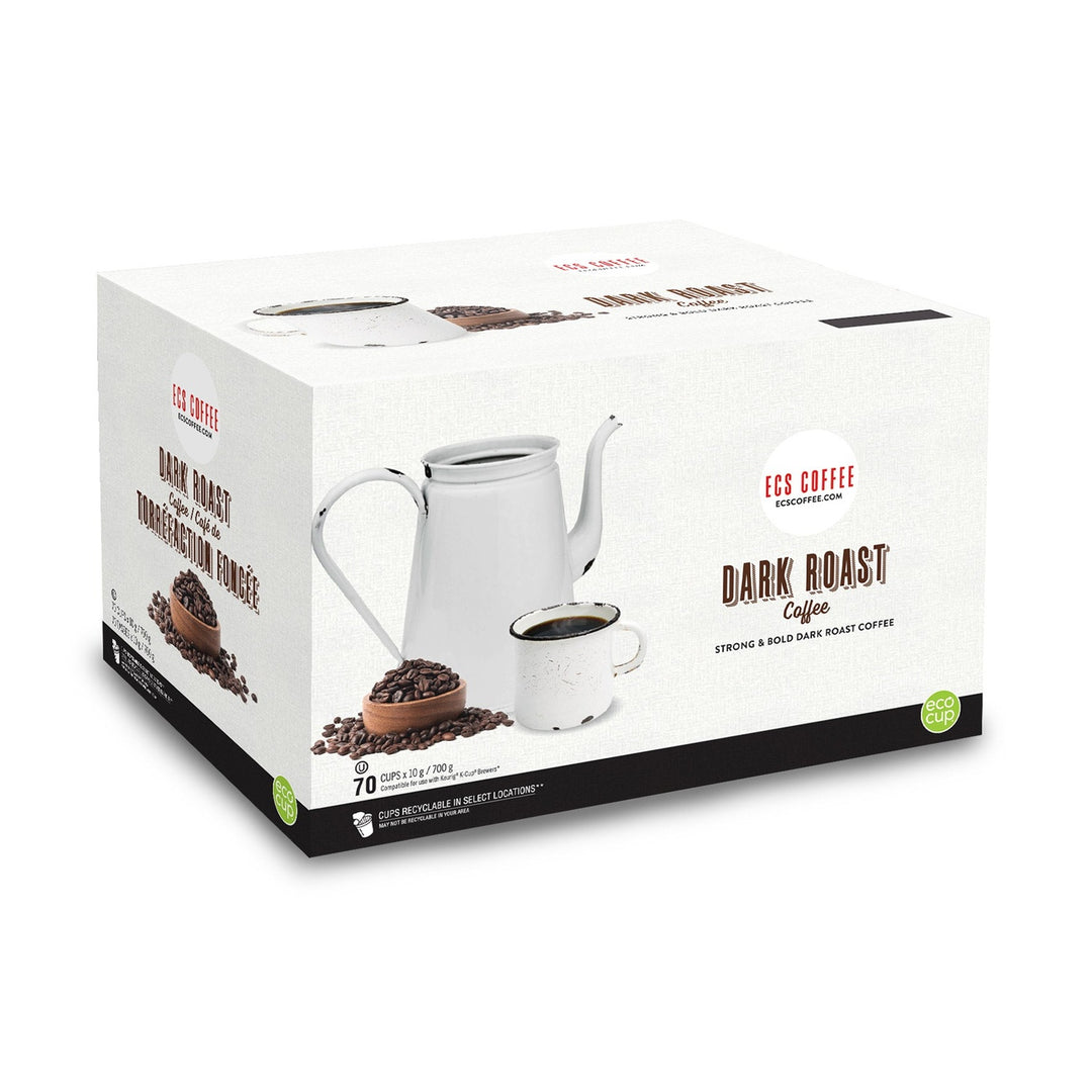 ECS Coffee Dark Roast Single Serve Coffee 70 Pack