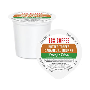 ECS Coffee Decaf Butter Toffee Single Serve Coffee 24 Pack