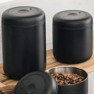 Fellow Atmos Cannister Coffee Canister, Matte Black 1.2L 450g