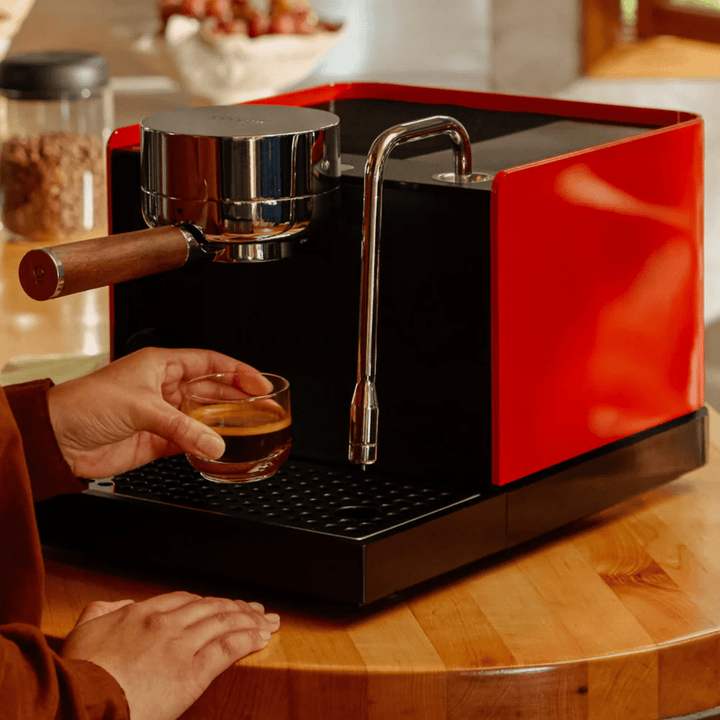 Fellow Series 1 Espresso Machine, Cherry Red Walnut