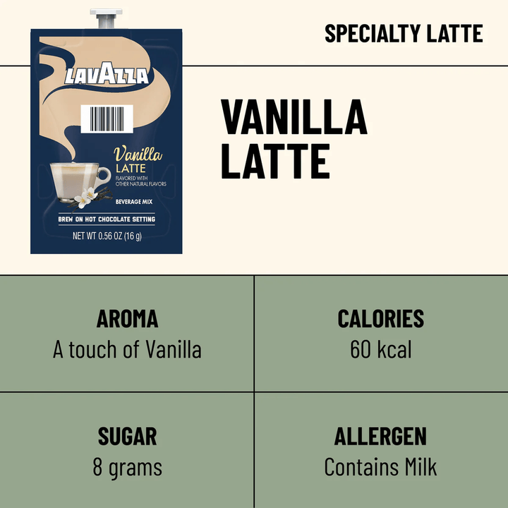 Flavia Lavazza Vanilla Latte Professional Freshpacks 19 Count or 76 Case