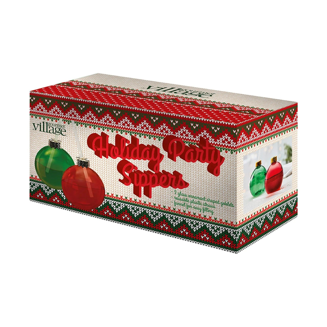 Gourmet du Village Holiday Party Sippers, Set of 2
