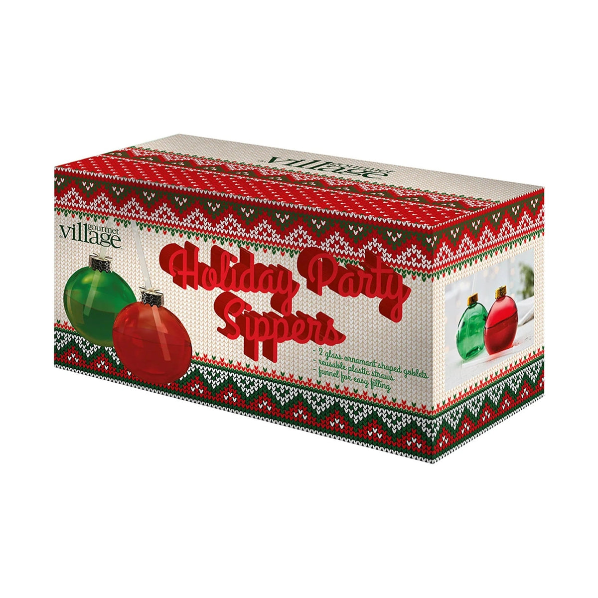 Gourmet du Village Holiday Party Sippers, Set of 2