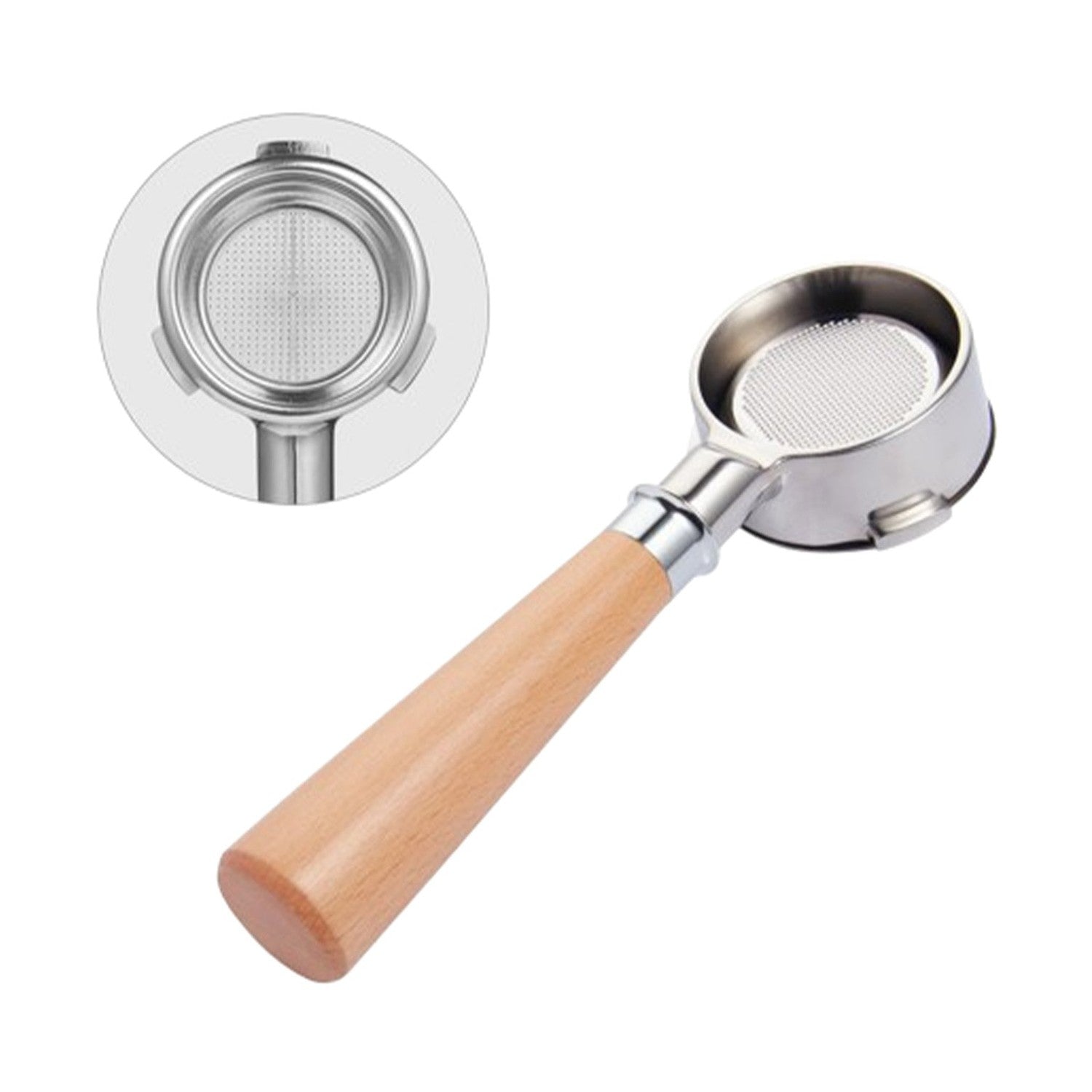 I.XXI Bottomless Portafilter Breville Compatible 54mm Beechwood