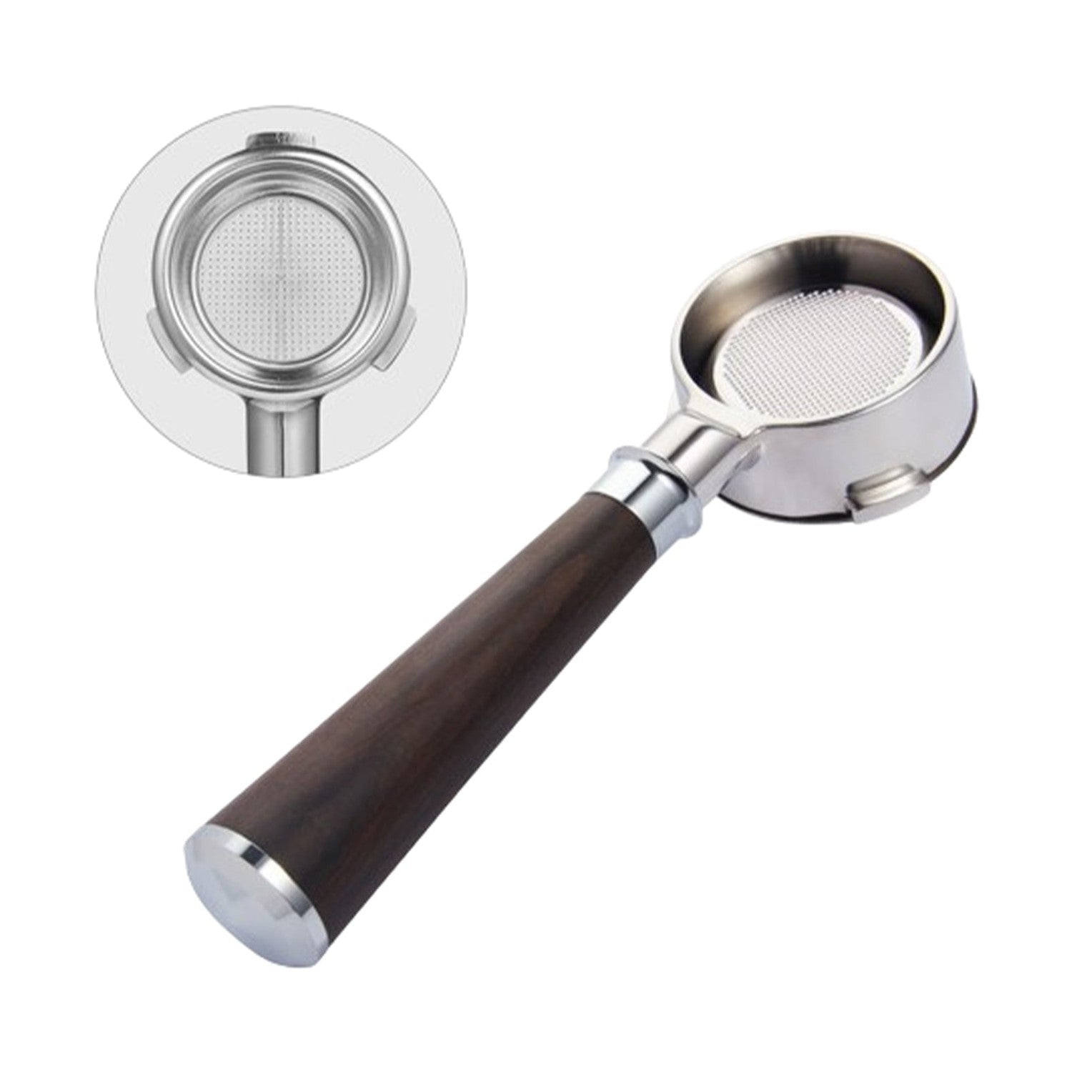 I.XXI Breville Compatible 54mm Bottomless Portafilter, Black Rosewood