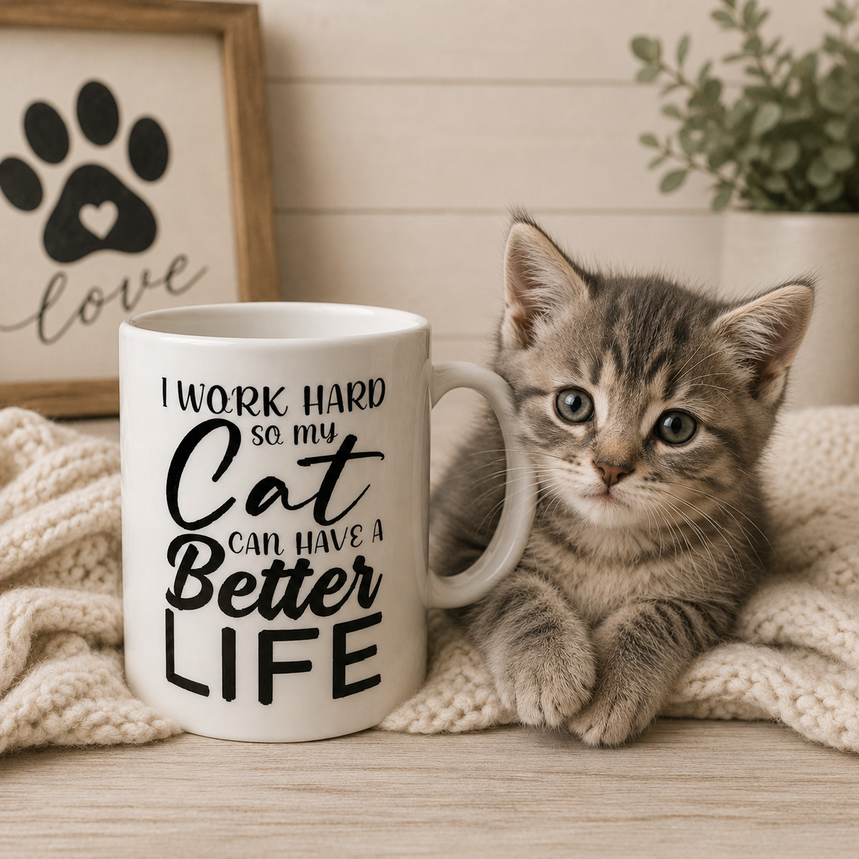 I.XXI Cat Life Coffee Cup, 450ml