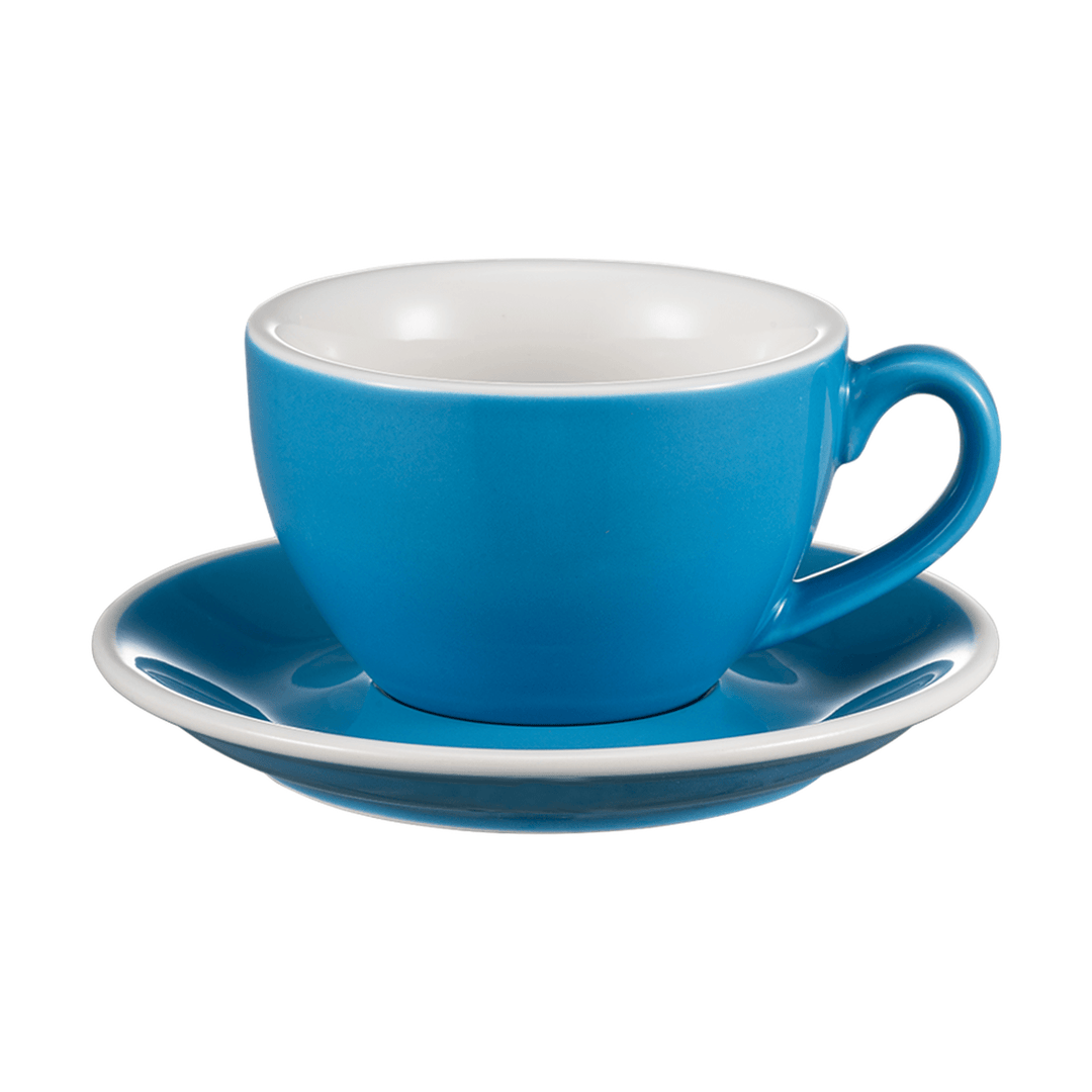 I.XXI Ceramic Latte Mug with Saucer 220ml, Blue