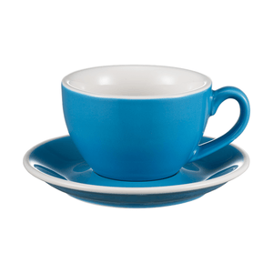I.XXI Ceramic Latte Mug with Saucer 220ml, Blue