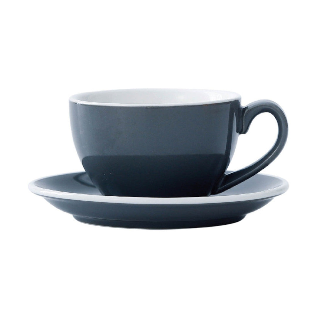 I.XXI Ceramic Latte Mug with Saucer 220ml, Grey