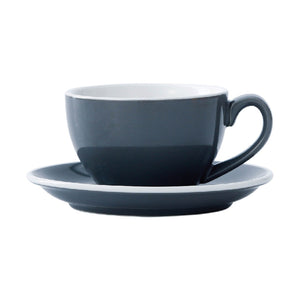I.XXI Ceramic Latte Mug with Saucer 220ml, Grey