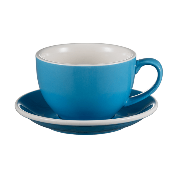 I.XXI Ceramic Latte Mug with Saucer 350ml Blue