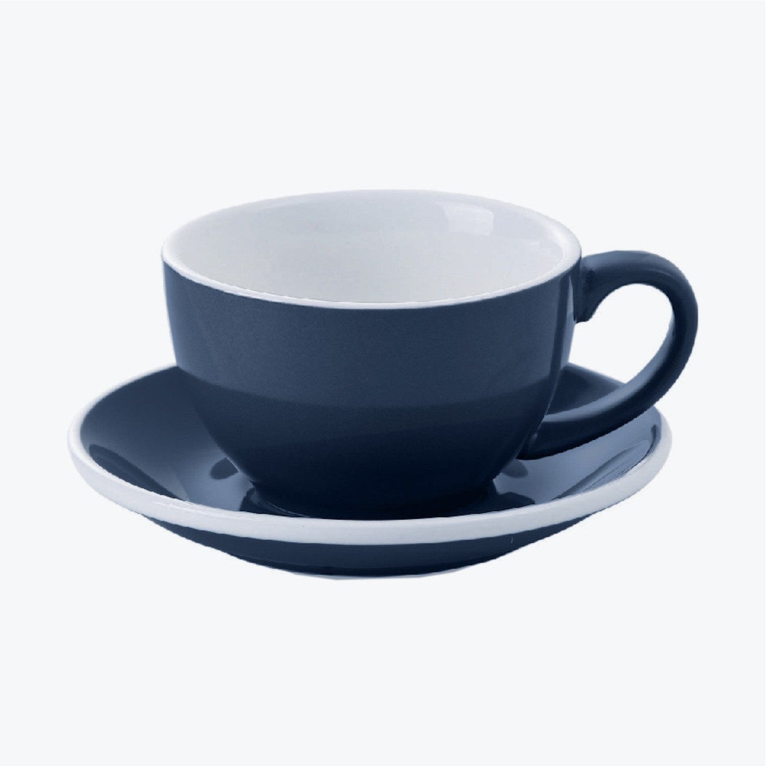 I.XXI Ceramic Latte Mug with Saucer 350ml Navy