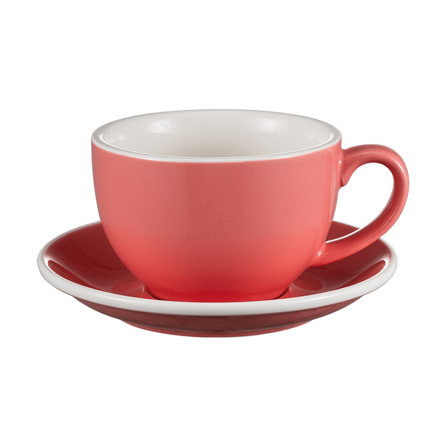 I.XXI Ceramic Latte Mug with Saucer 350ml, Pink