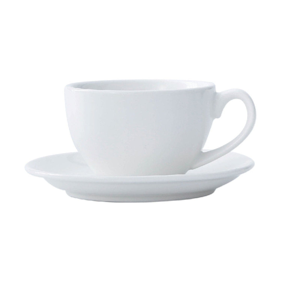 I.XXI Ceramic Latte Mug with Saucer 350ml, White