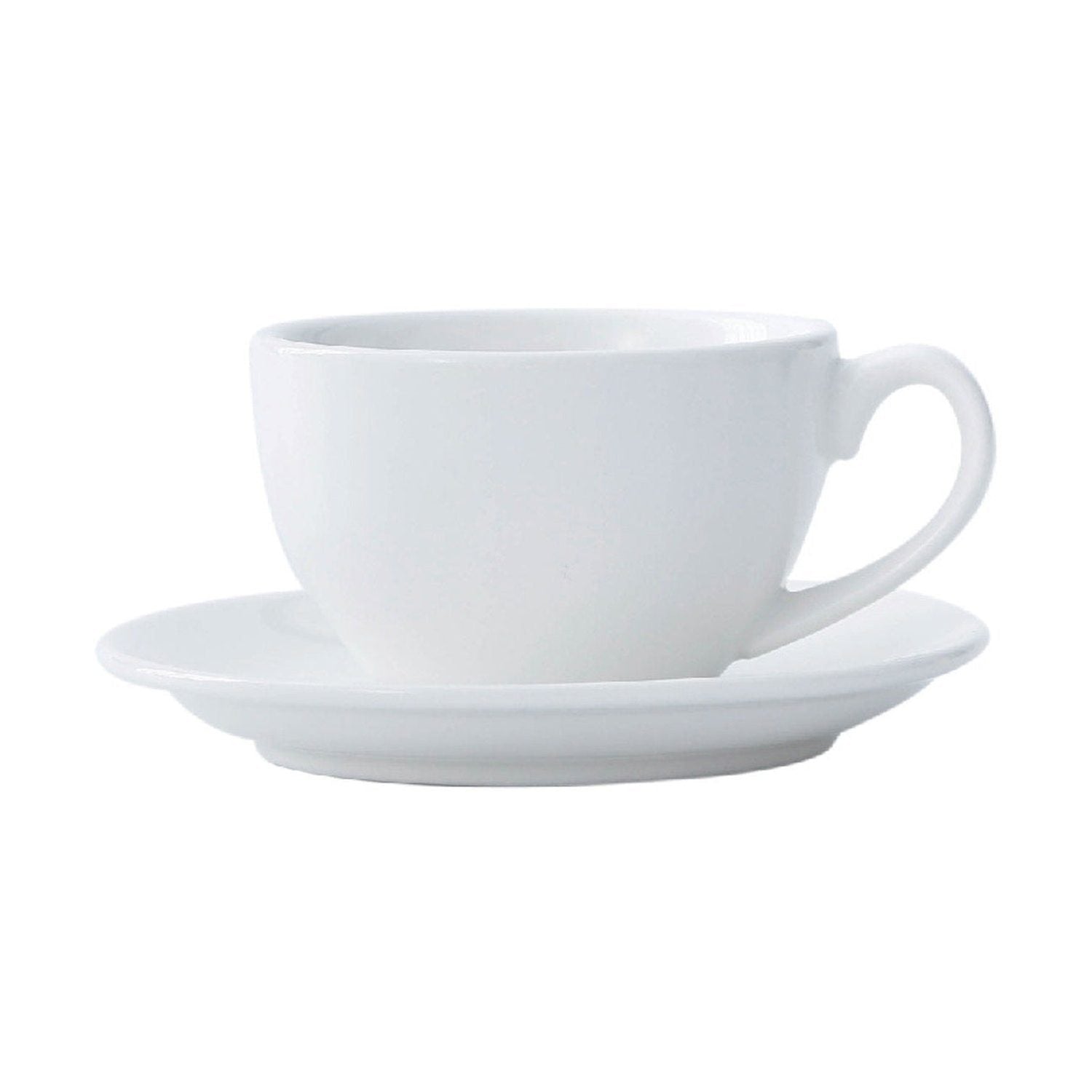 I.XXI Ceramic Latte Mug with Saucer 350ml, White