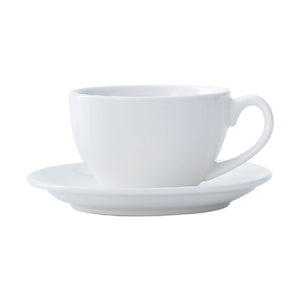 I.XXI Ceramic Latte Mug with Saucer 350ml, White