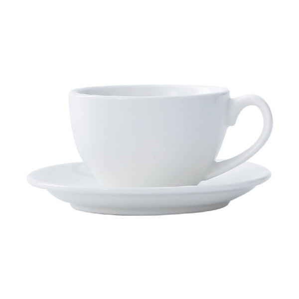I.XXI Ceramic Latte Mug with Saucer 350ml, White