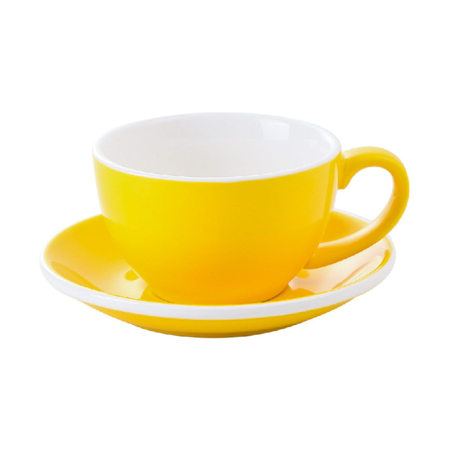I.XXI Ceramic Latte Mug with Saucer 350ml, Yellow