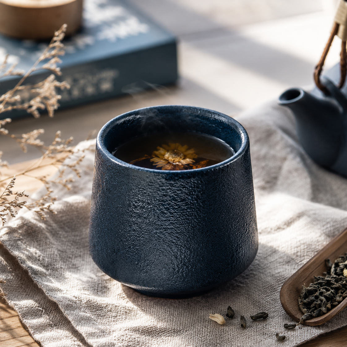I.XXI Ceramic Tea Mug 220ml, Tibetan Blue