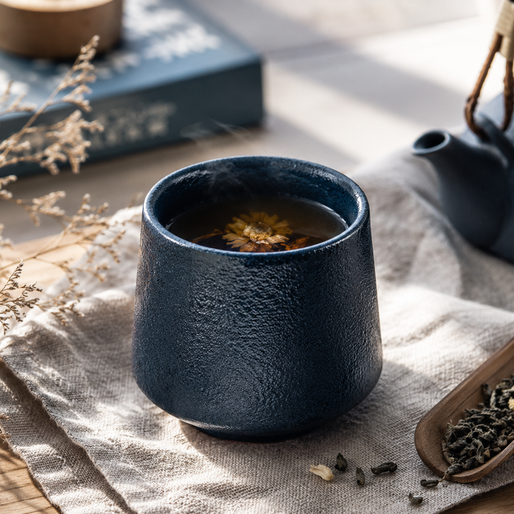 I.XXI Ceramic Tea Mug 220ml, Tibetan Blue