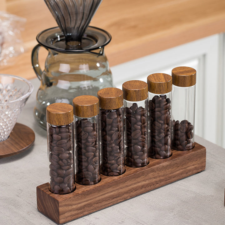 I.XXI Coffee Bean Tube Display 6 Pack with stand
