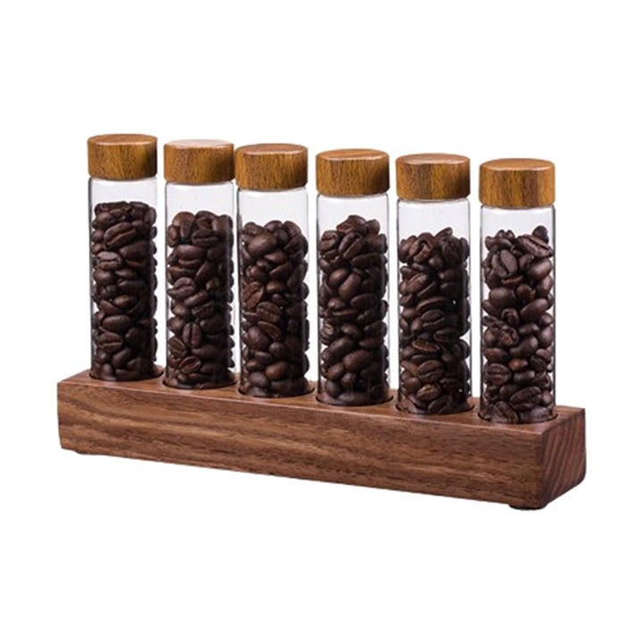 I.XXI Coffee Bean Tube Display 6 Pack with stand