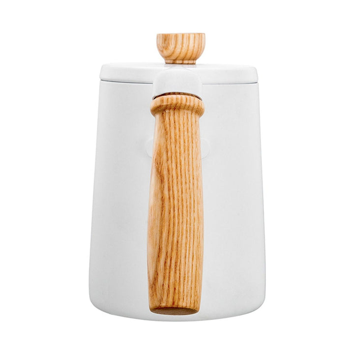 I.XXI Coffee Gooseneck Kettle with Walnut Handle 600ml, White