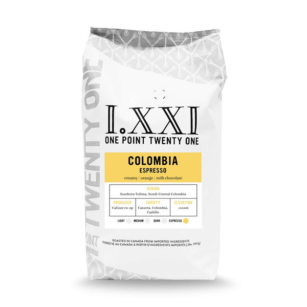 I.XXI Colombia South Tolima Whole Bean Espresso, 2 lb