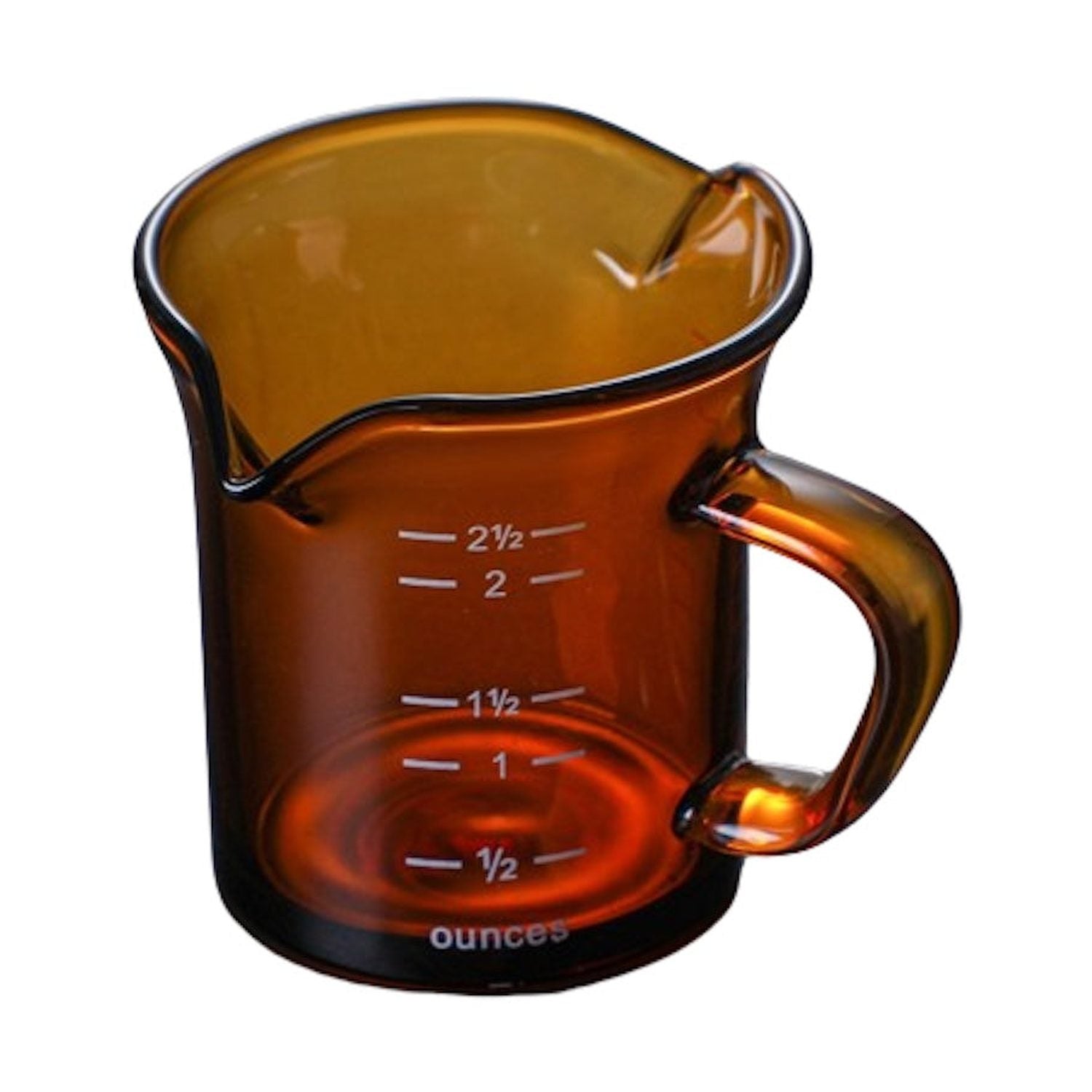 I.XXI Double Spout Milk Jug 70ml, Amber
