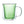 I.XXI Double Wall Green Wave Glass Coffee Cup with Handle, 250ml